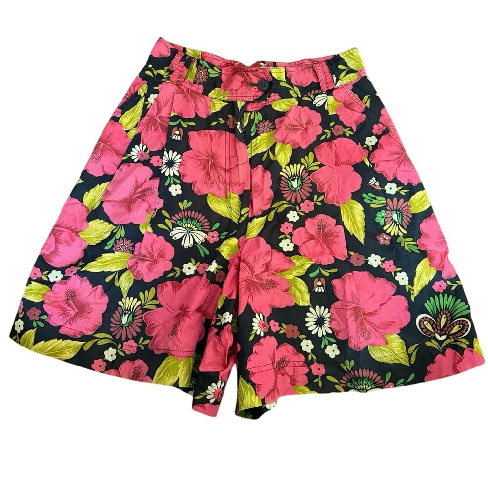 Jeans Philosophy Alberta Ferretti Floral Shorts Made in Italy High Waist Bermuda